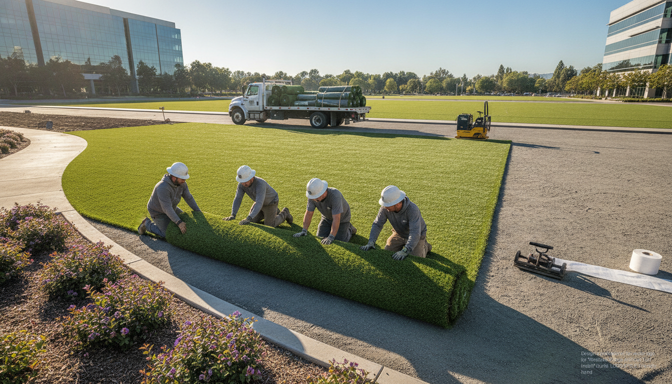 Commercial Artificial Turf Installation